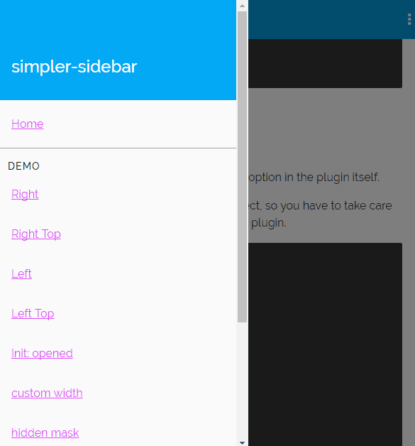 Top 10 Best Slide Sidebar Menu Drawer Javascript And Jquery