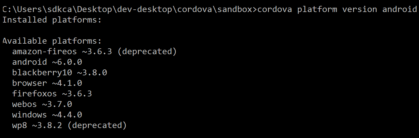 Cordova Version Platform