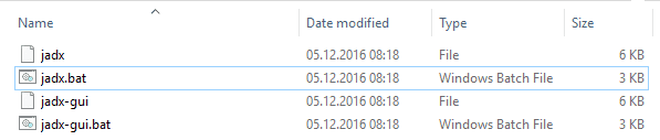 JADX executables windows