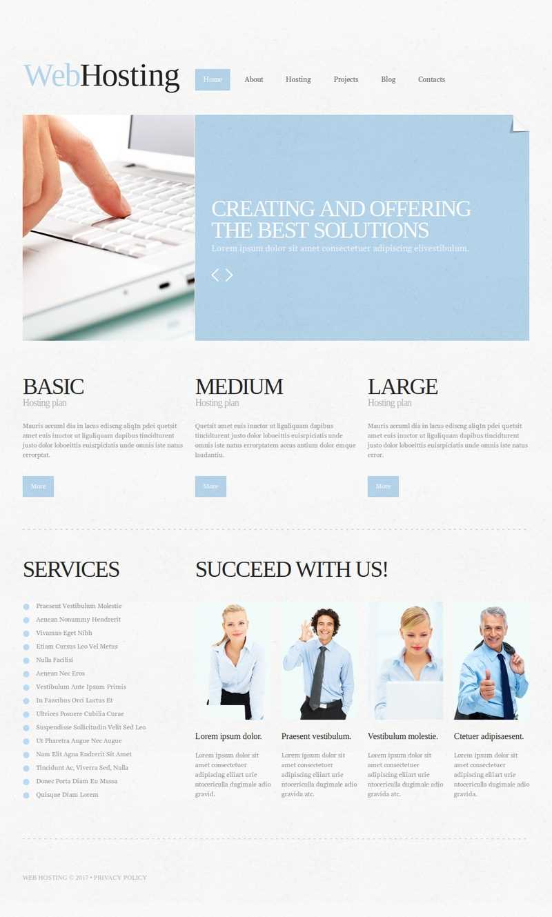 Hosting responsive premium joomla template