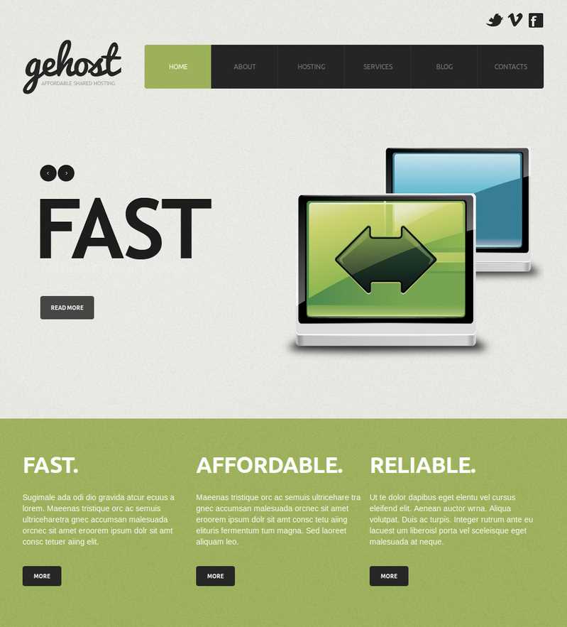 Gehost Joomla Template Premium