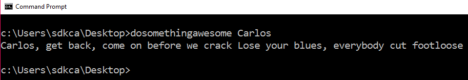 CLI Global Command NodeJS with argument