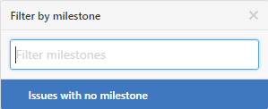 Milestone Filter Menu Github