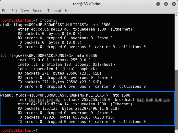 Ifconfig Kali Linux Network Interfaces