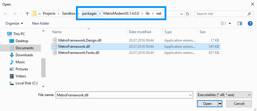 MetroFramework UI Controls