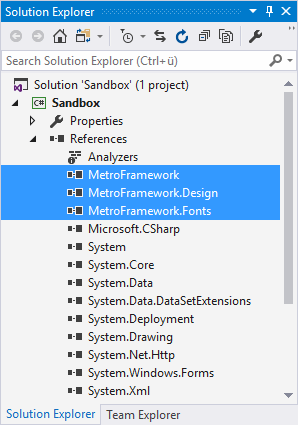 MetroModernUI DLL References