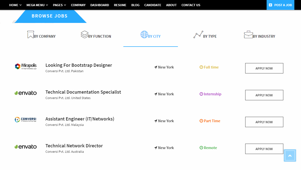 Opportunities Premium Jobs Board template