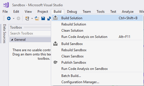 Build solution project Visual Studio