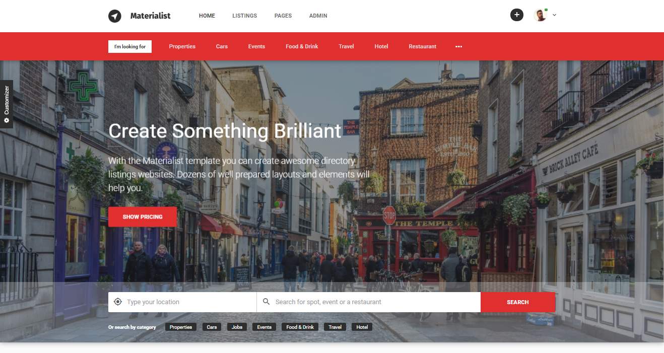 Materialist Premium Directory Multipurpose