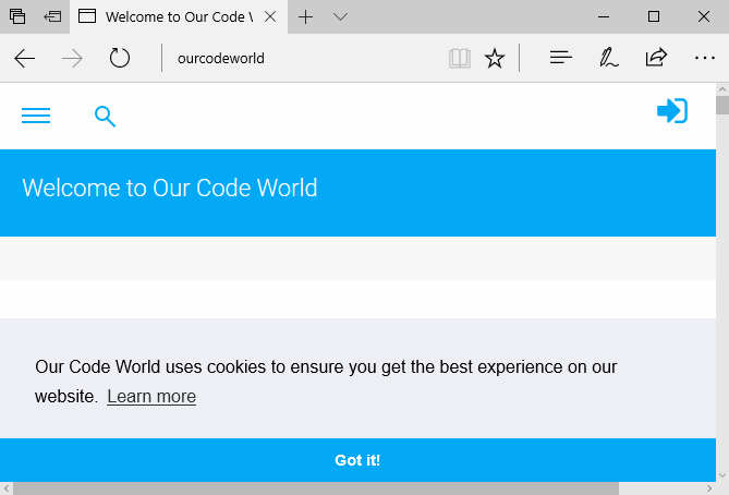 Our Code World Microsoft Edge Virtual Host