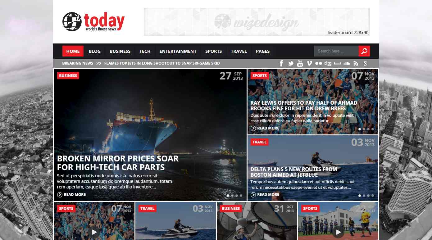 Today Premium WordPress Theme