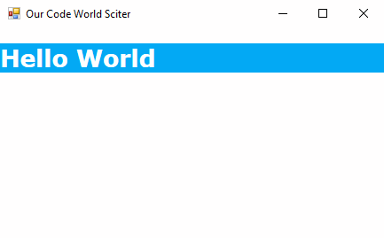 Sciter Hello World C# WinForms