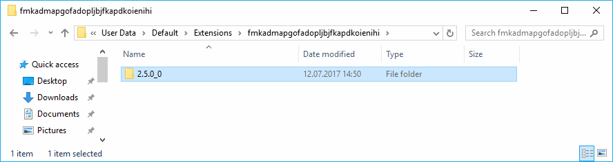 React Current Version Extension