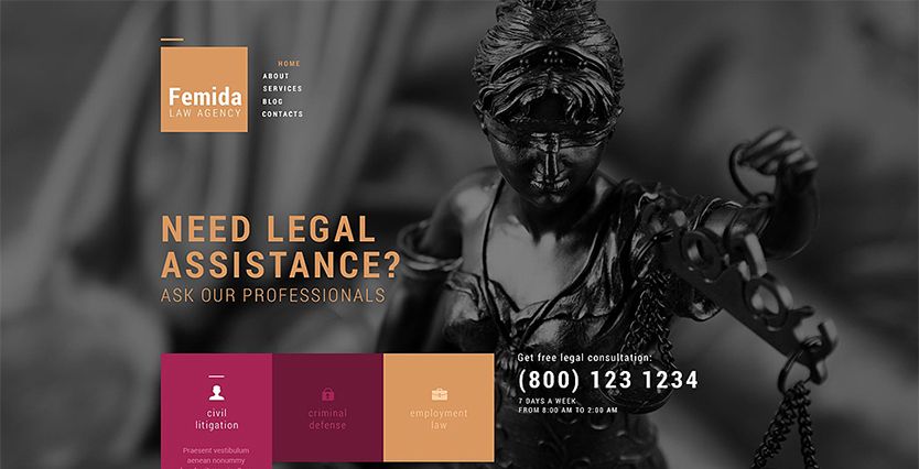 Public Justice Agency WordPress Theme