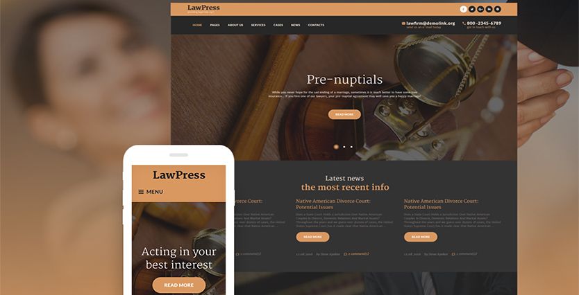 LawPress - Law Firm Responsive WordPress Theme
