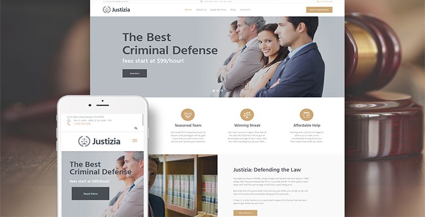 Justizia - Lawyer Services Responsive WordPress Theme