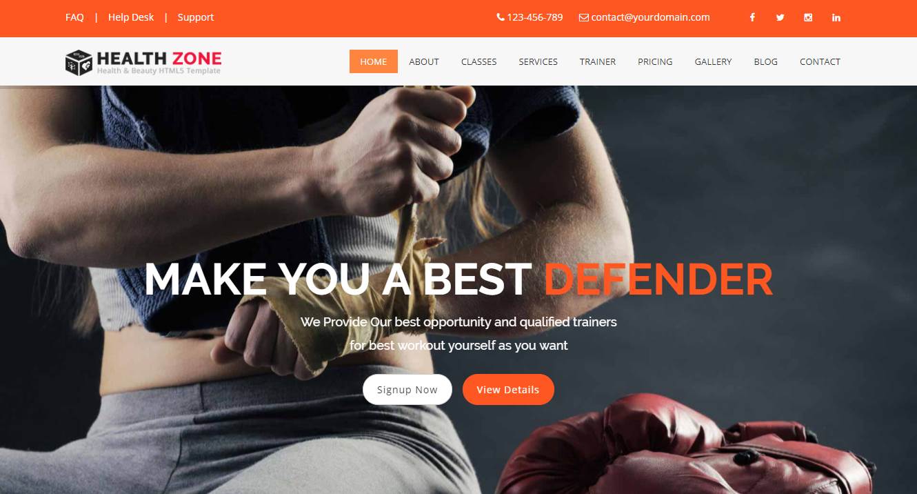 Health Zone Template