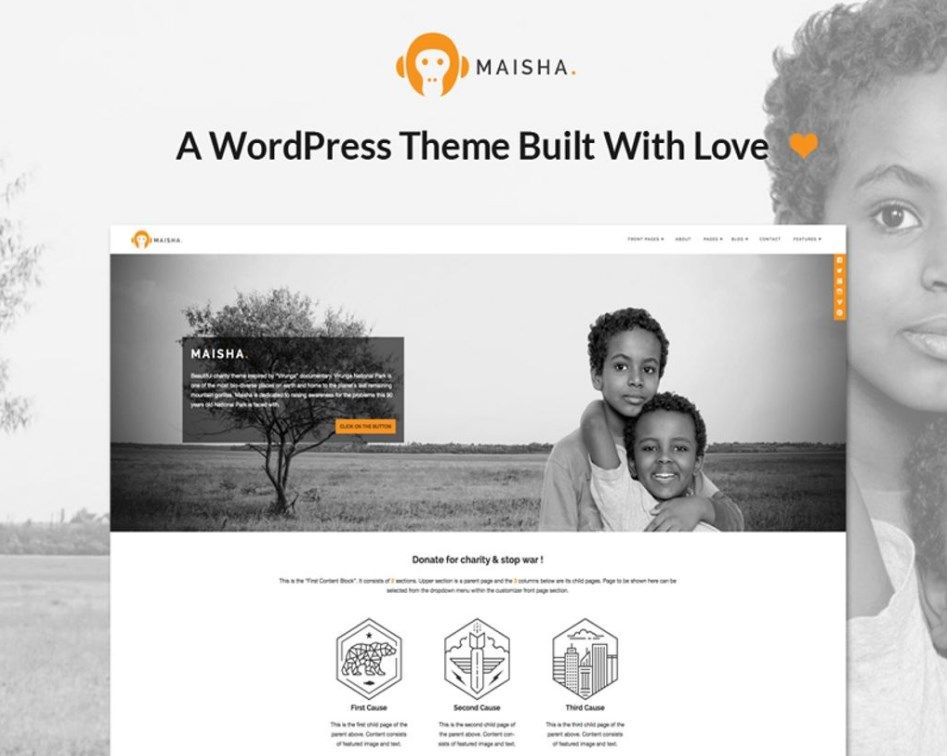  Maisha - Charity/Non-Profit WordPress Theme WordPress Theme