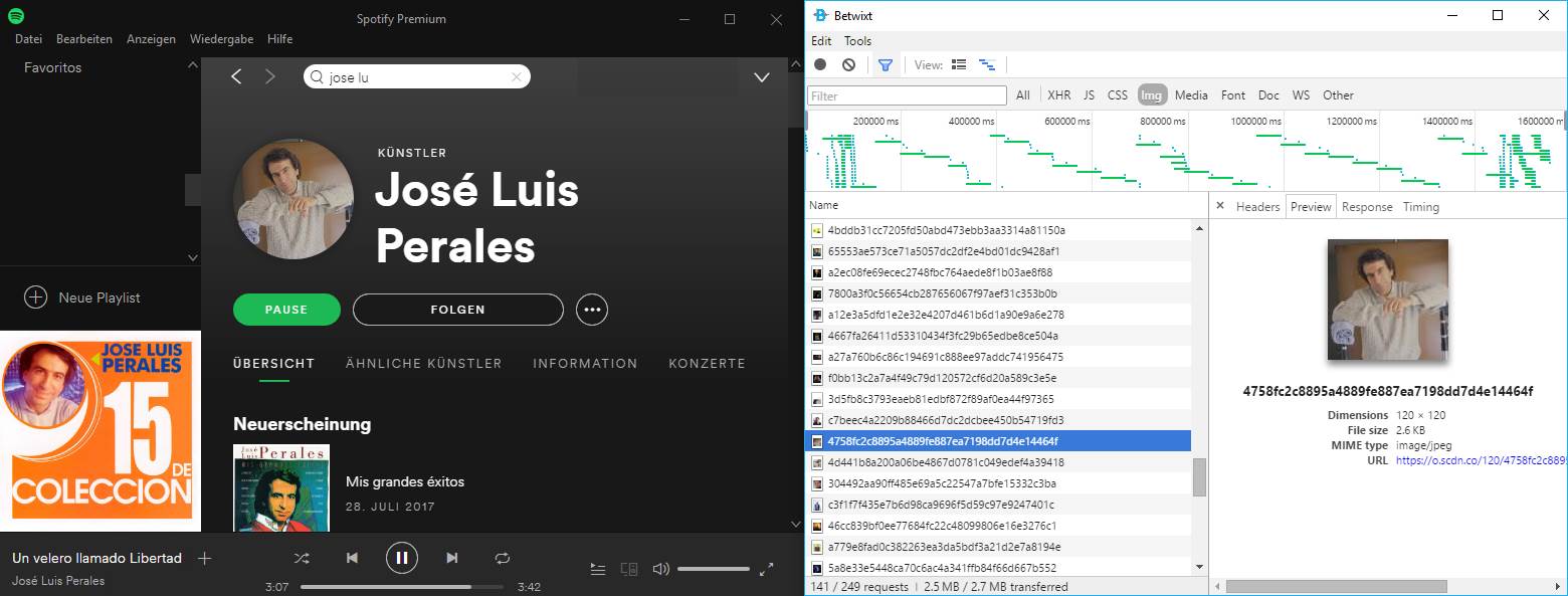 Spotify Betwixt Debug Network