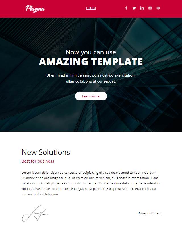 Plazma Email Premium Template