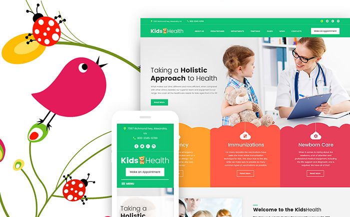 Kids Health - Kids clinic WordPress theme