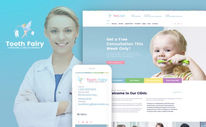 Tooth Fairy - Pediatric Dentistry WordPress Theme