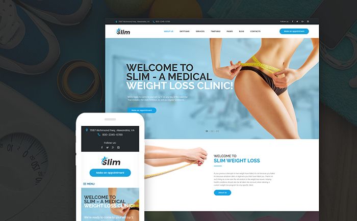 Slim - Weight loss and fitness WordPress theme