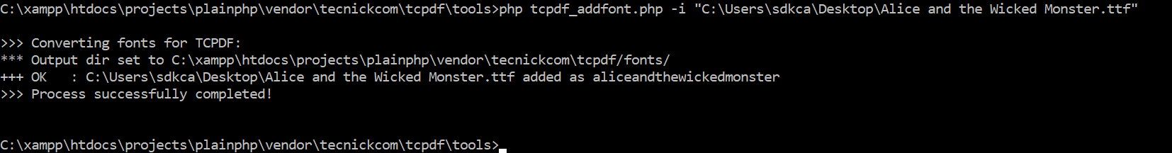 Command Line Font Generation