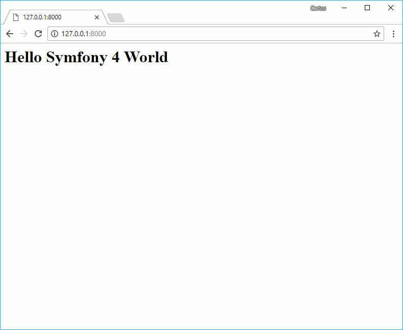 Symfony 4 Hello World