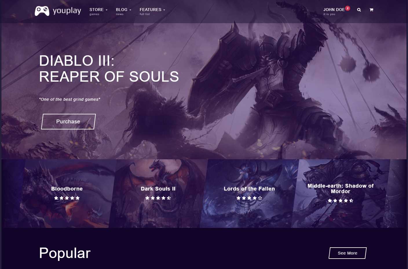 YouPlay Premium HTML Template