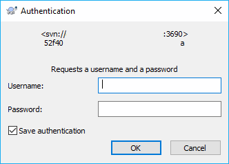 SVN Tortoise Auth Dialog