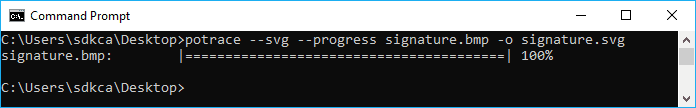 Potrace from the CLI