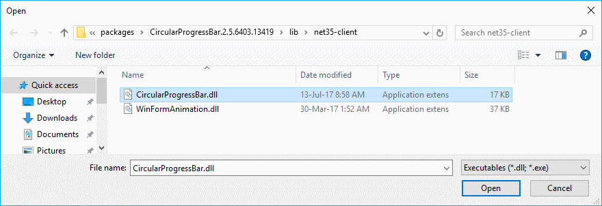Circular Progress Bar DLL