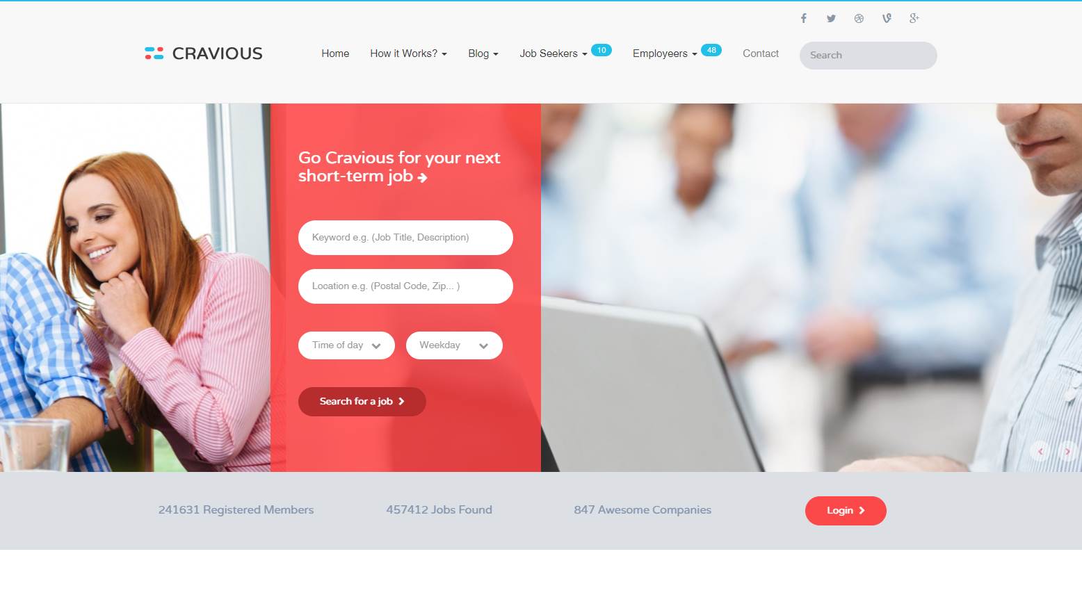 Top 10: Best Premium Job Portal HTML Templates | Our Code World