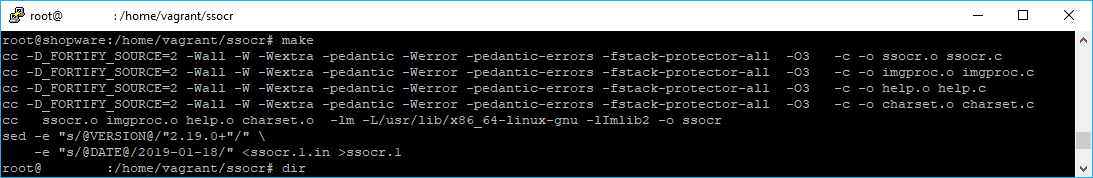 SSOCR Build from cli
