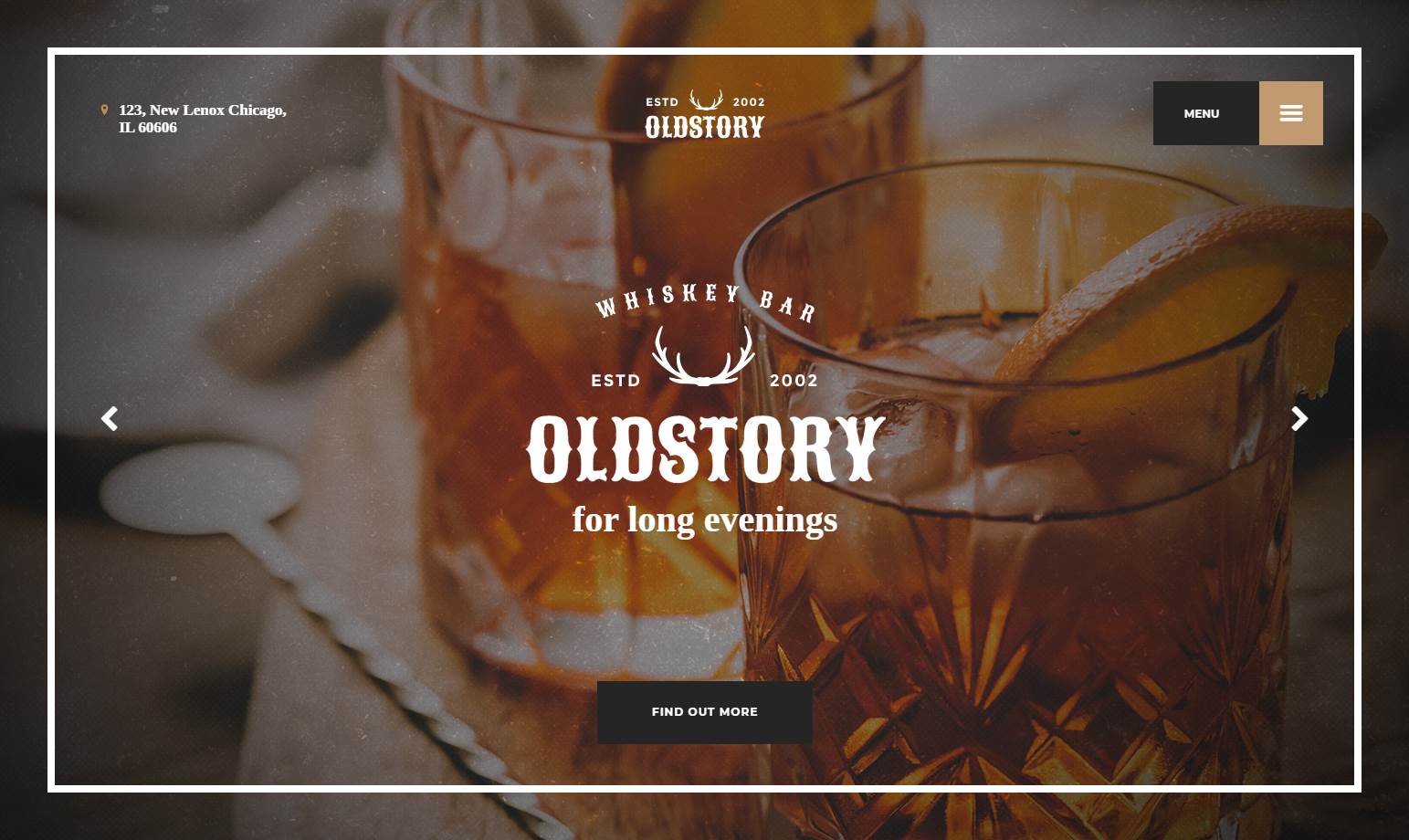 OldStory Whisky Bar Premium HTML Template