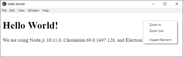 Electron Context Menu With Zoom In and Zoom Out