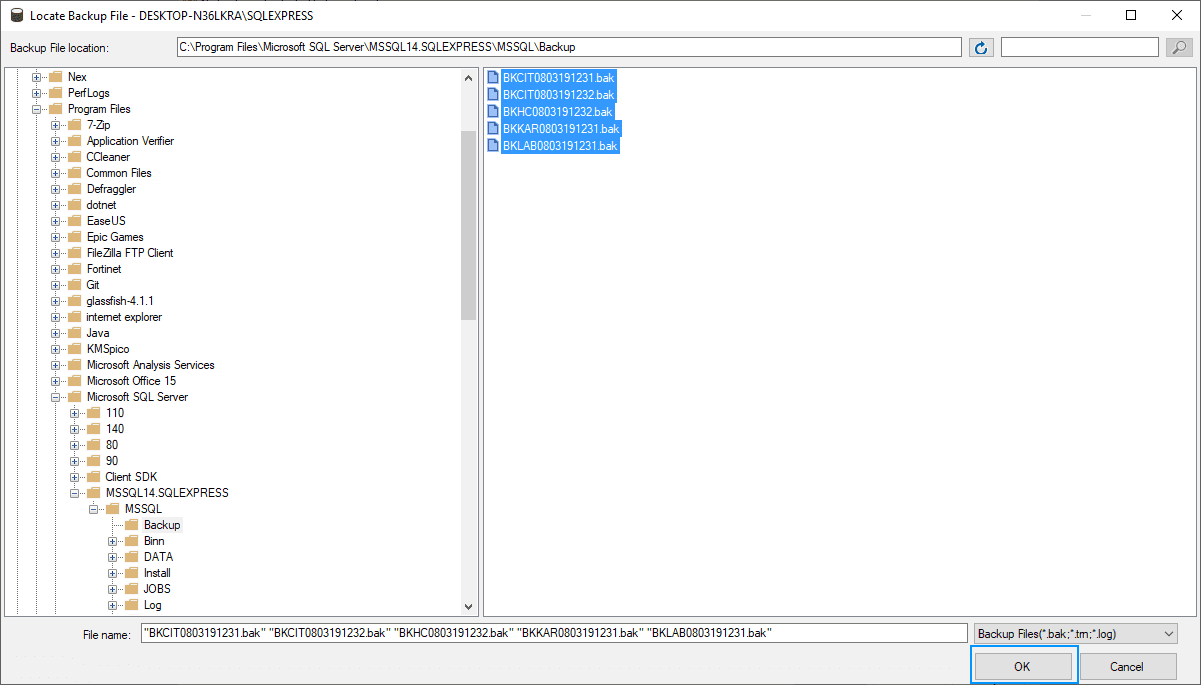 SQL Server Filebrowser