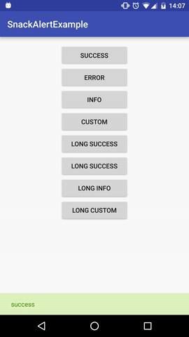SnackAlert Android Snackbar library