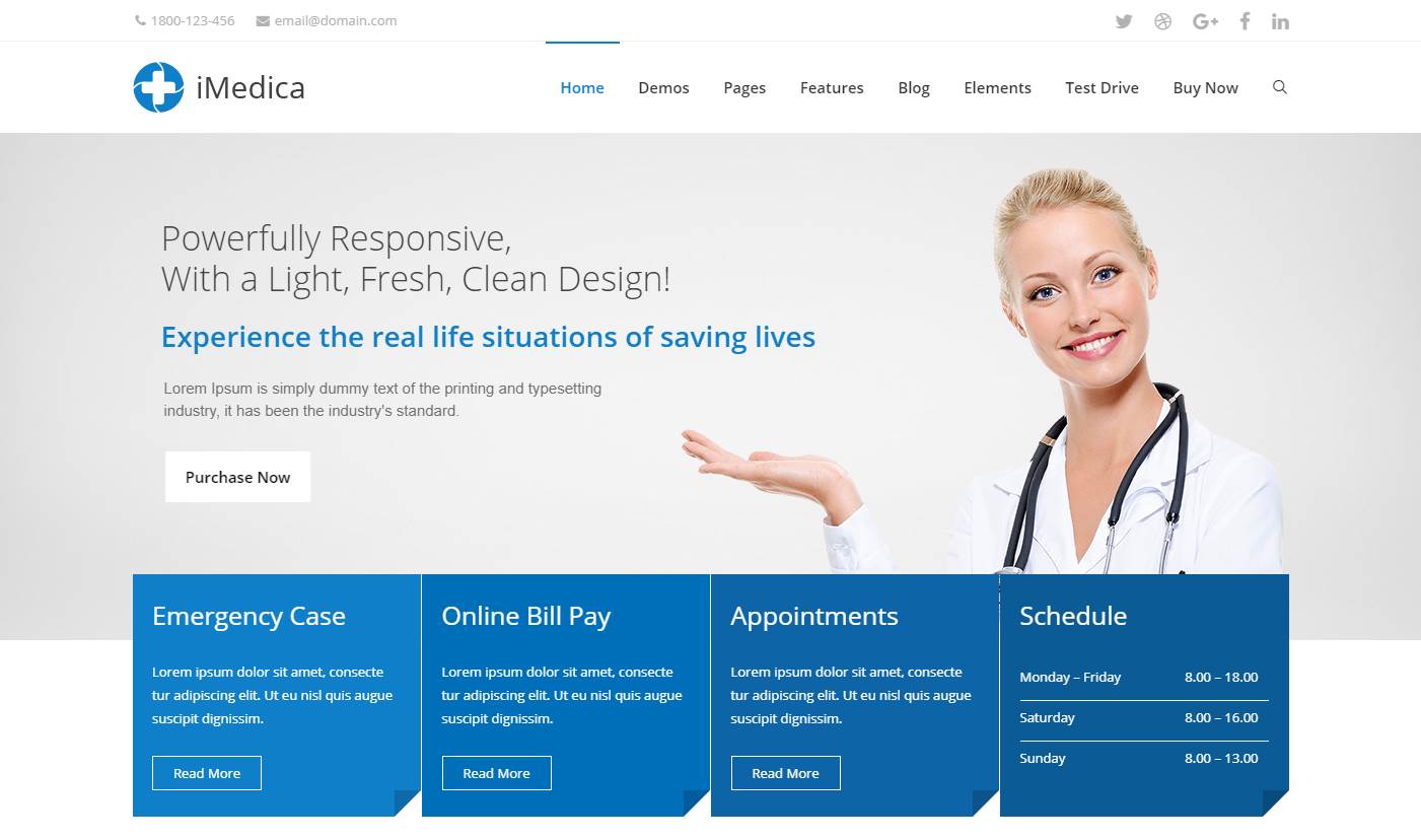 iMedica Premium Wordpress Template