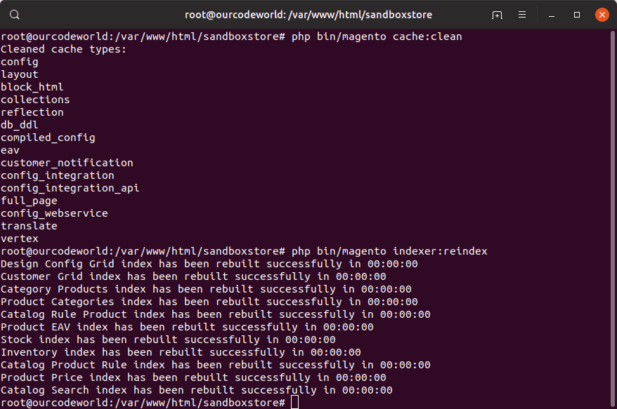 Magento Cache Clear - Reindex Elasticsearch