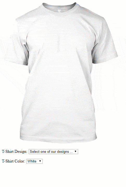 T-Shirt Designer JavaScript HTML CSS