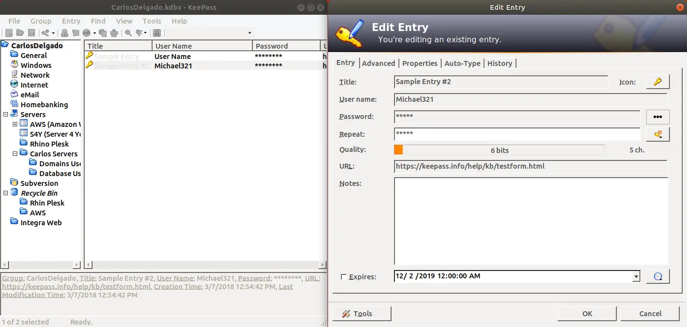 KeePass2 Ubuntu Preview
