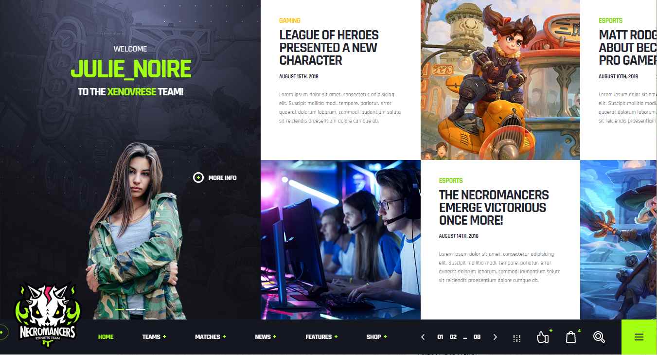 Necromancers Premium eSport Template