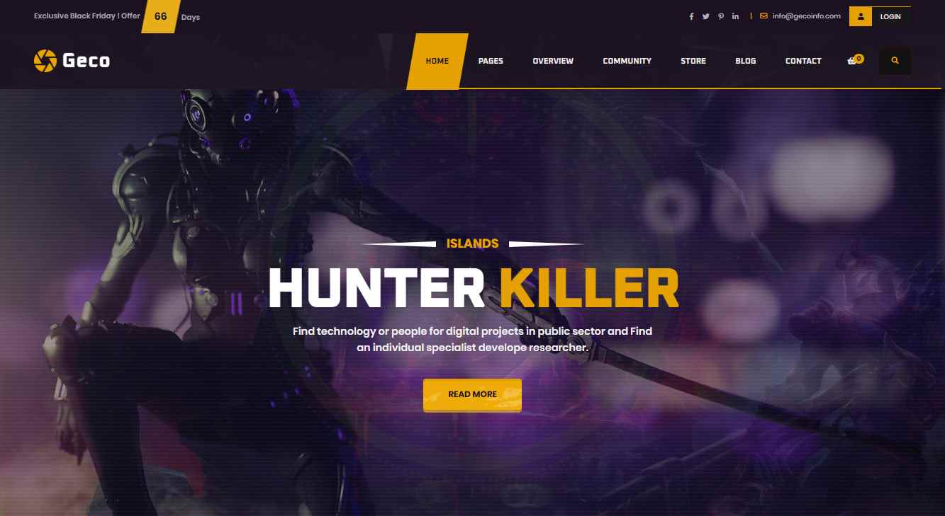 Geco Premium eSports Template