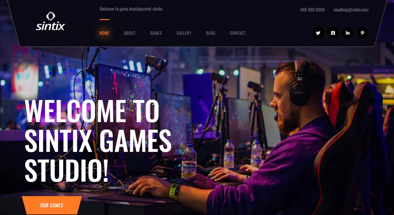 Sintix Premium eSports Template