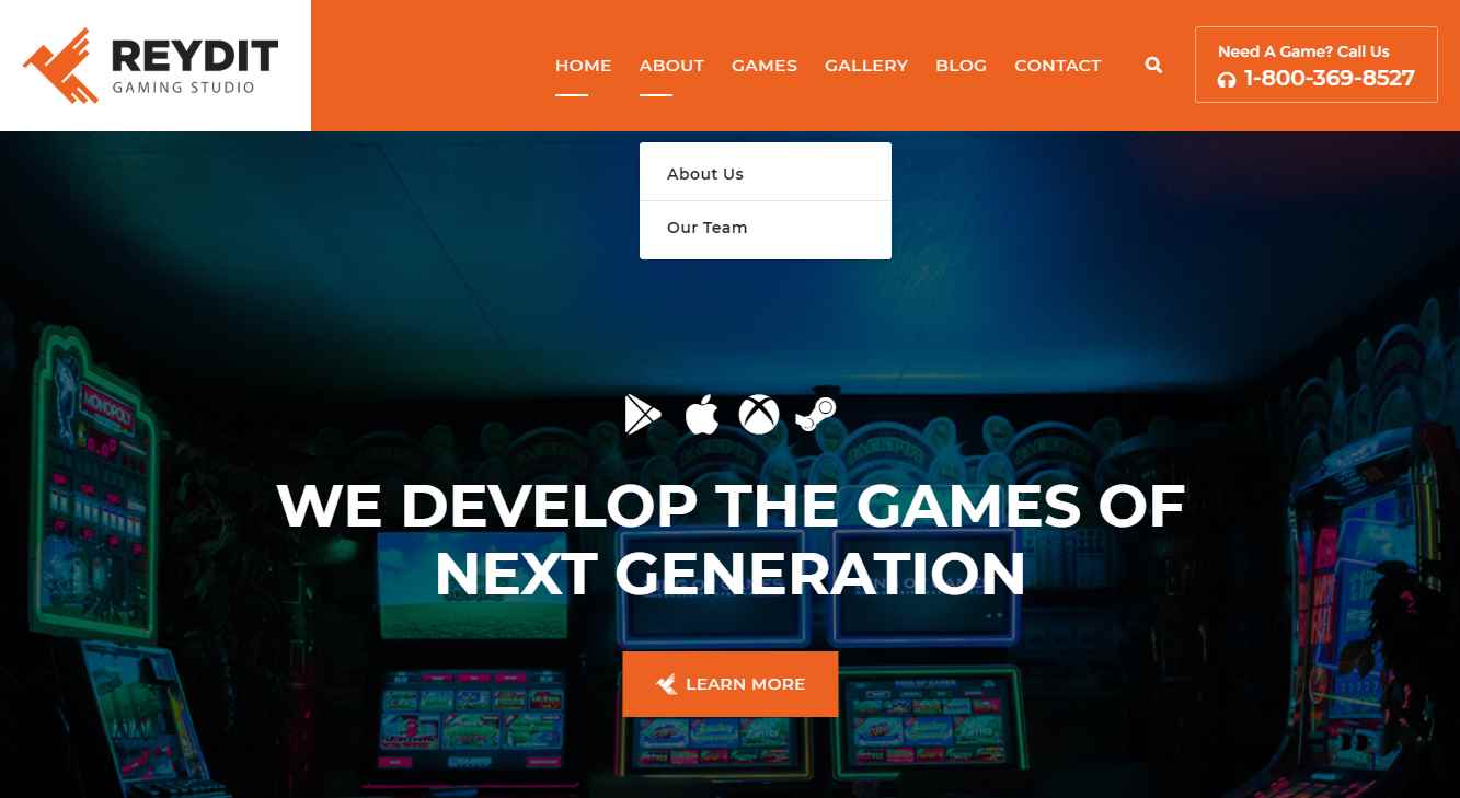 Reydit Premium eSporst Gaming Template