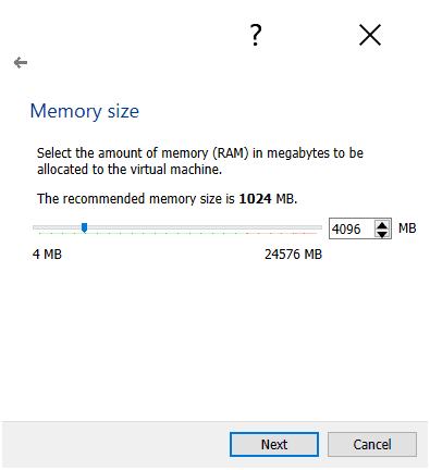 Virtual Machine Memory Size