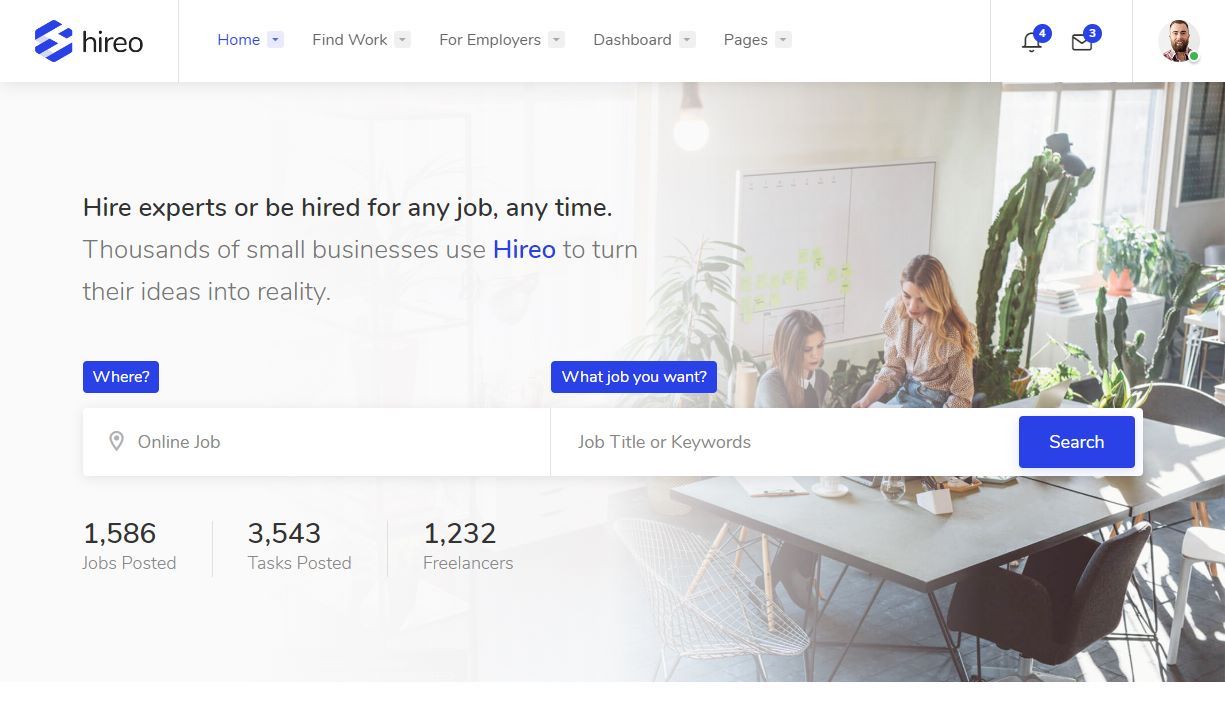 Hireo Premium Job Portal Template