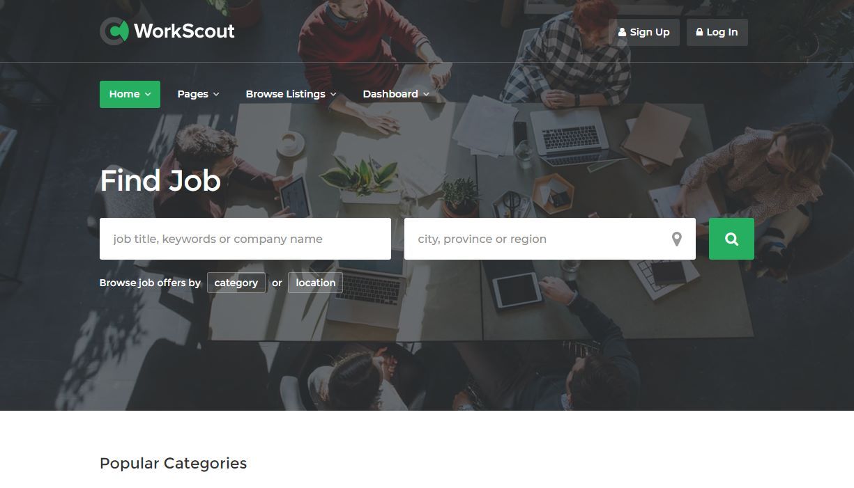 WorkScout Premium Job Portal Template